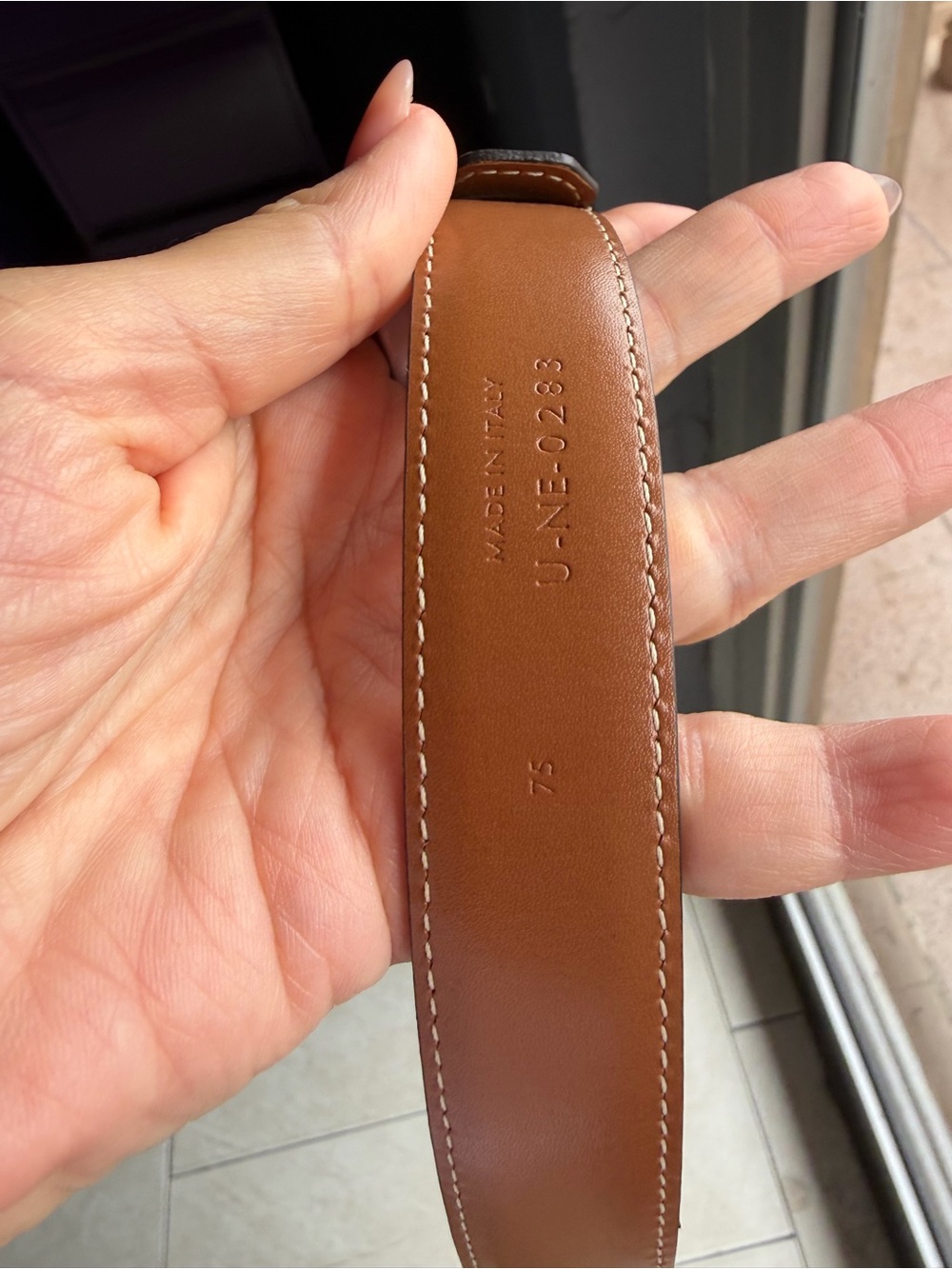 Authentic Celine Triomphe Belt in Tan Leather size 75 - Picture 10 of 16
